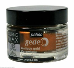 Gilding wax 30ml jar Empire Renaissance gold or Silver craft wax Pebeo Gedeo