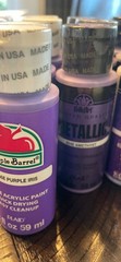 Assortment of Purple Acrylic Paint 1 oz Bottles 16 Total