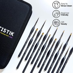 Miniature Paint Brushes Set of 13, Detail Brushes for Acrylic, Oil, Watercolo…
