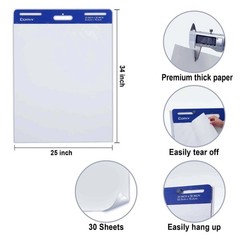 Comix Sticky Easel Pad 25 X 30 Inches Flip Chart Paper For Teachers Large Self