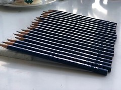 50 VINTAGE SEMI-HEX DRAWING SKETCHING PENCILS NO.497 GENERAL PENCIL (2H, B, 4B)