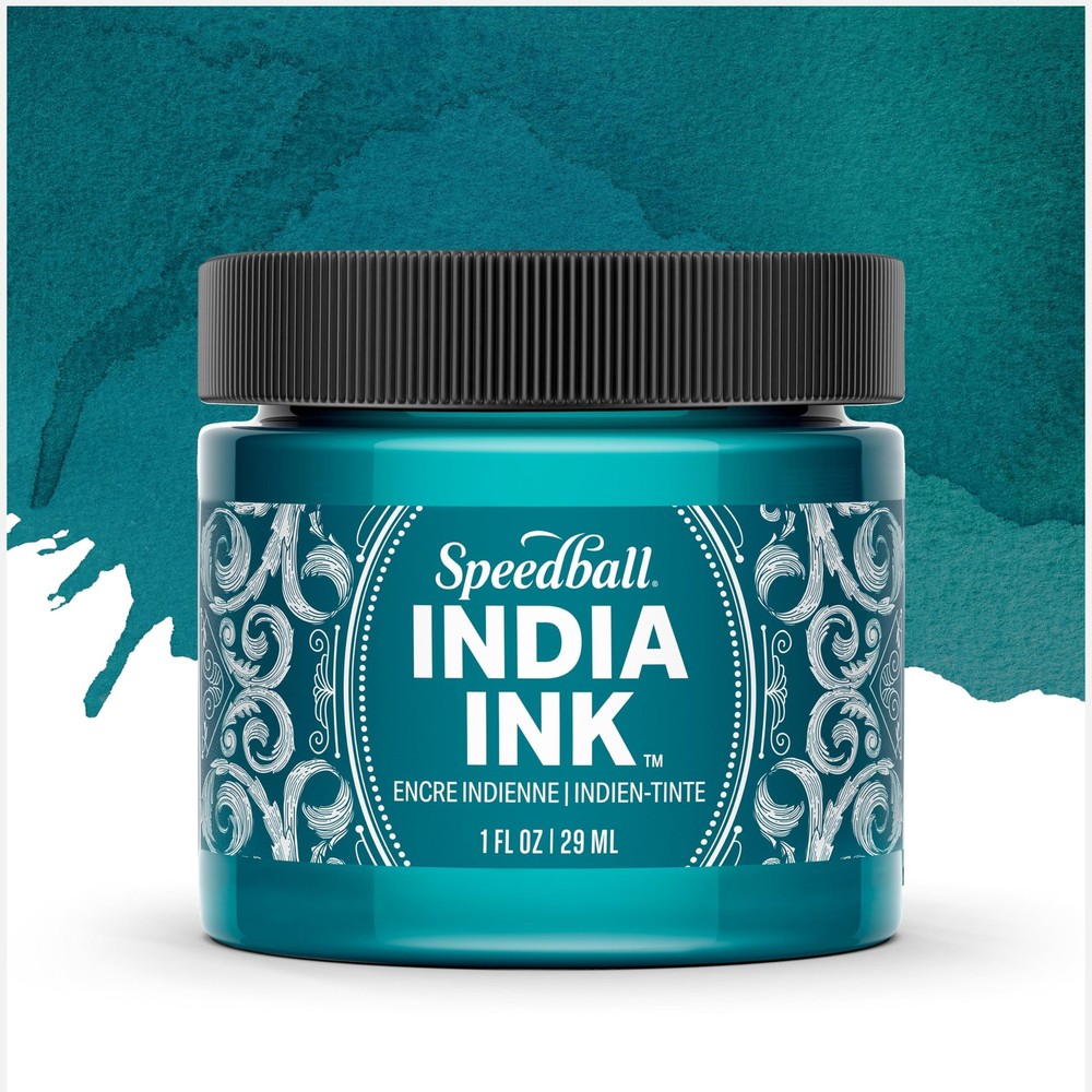 Speedball India Ink, Teal Agate, 1-Ounce Office Product