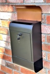 NACH Locking Mailbox, 16 x 4.5 x 10 inch, Black Mailbox with Lock, Waterproof…