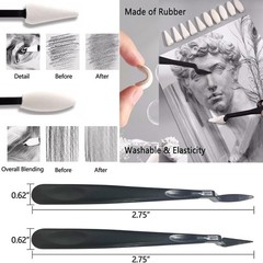 100-Pc Pro Art Drawing Kit: Sketchbook, Graphite, Charcoal, Watercolor Pencils