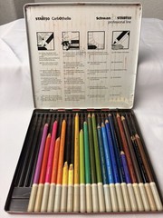 Schwan Stabilo CarbOthello 24 colored charcoal pencils USED