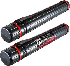 Black Telescoping Drafting Tube (Pack of 2) – 4″ Outside/3-3/4″ inside Diameter,