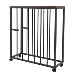 Black Painting Drying Rack Art Storage Rack Display Stand w/ 4 Universal Wheels