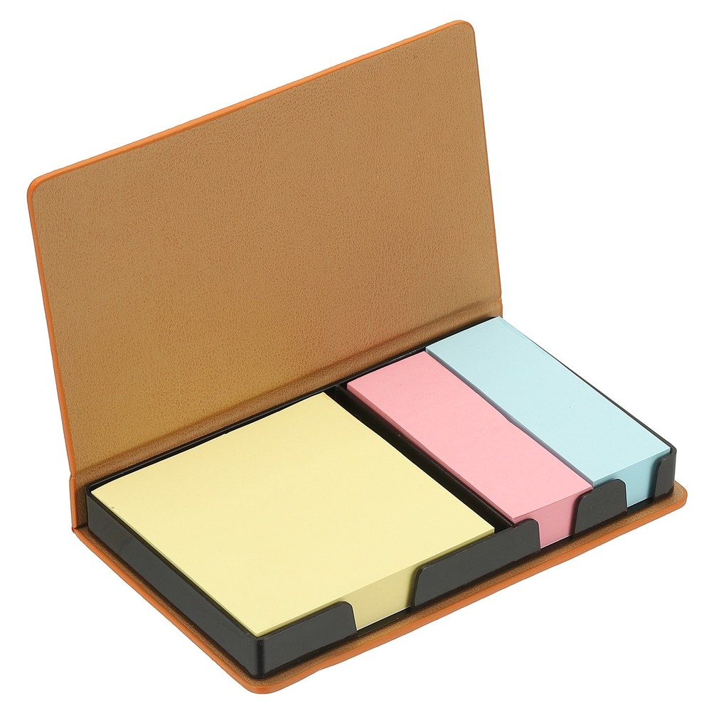 Leather Sticky Notes Holder, Post Notes Holder Box, Yellow