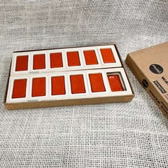 Prang Semi Moist Water Color Refills Red Orange Dixon 23 Pans USA Made