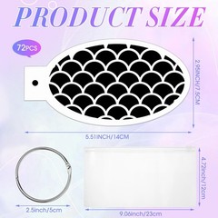Fulmoon 72 Pcs Face Paint Stencils Reusable Face Painting Stencils Body Paint…
