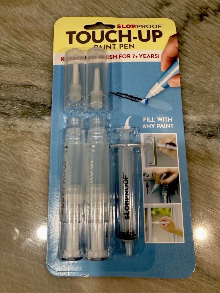 Qty 2 Packs- Slobproof Touch Up Paint Pen | Fillable Paint Brush Pens. Crafts