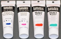 Blue, Reds, Green – LOT of 4 x 2 oz Tubes – Liquitex Heavy Body Acrylic – $37.83