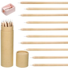 Tenare 10 Pieces Wooden White Chalk Pencils With Sharpener A
