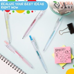 Retractable Gel Pens – Colored Pens for Adult Coloring – Cute Pen Set 24 Colors