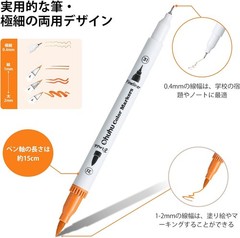 Ohuhu Art Marker Pen Brush Tip Water-based Extra Fine Case (120 colors)