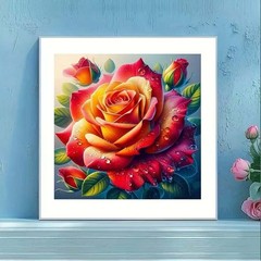 Rose Flowers Diamond Art Kits for Adults,5D DiamondPainting Kits for Beginners,
