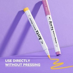 Acrylic Markers 30A,Brush Tip Acrylic Paint Pens Markers for Rock Painting, W…