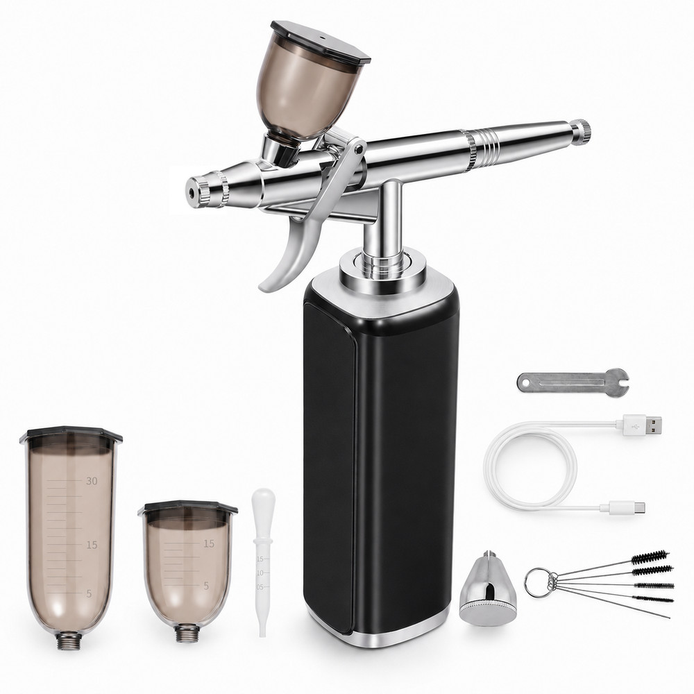Cordless Airbrush Kit Compressor USB Single Action Nail Cake Makeup Model Paint