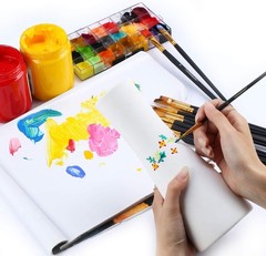 Transon Paint Brush Set 12 Pack Acrylic Watercolor Gouache Artist Brushes