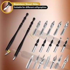 Calligraphy Set for Beginners, Dip Pen Set with 19 Nibs, Oblique Pen Holder, …