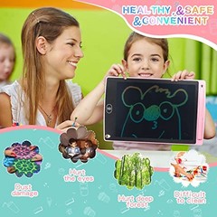 4 Pcs LCD Writing Tablet 8.5 Inch Doodle Board Tablet Blue, Red, Green, Pink