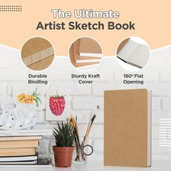 5.5 x 8.3 Inch Sketch Book for Kids and Adults, 112 Sheets (68lb/100gsm), Ide…