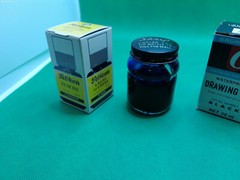 Sheaffer Skrip Pelikan Grumbacher India drawing blue black ink lot 4
