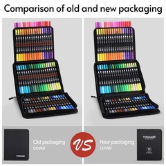 72 Colors Brush & Fine Dual Tip Watercolor Markers for Adult Coloring Books N…