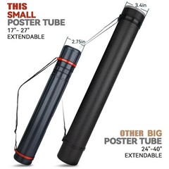 TRANSON Small Poster Tube Storage 17“ to 27” 1 Pack-Red Ring, 1