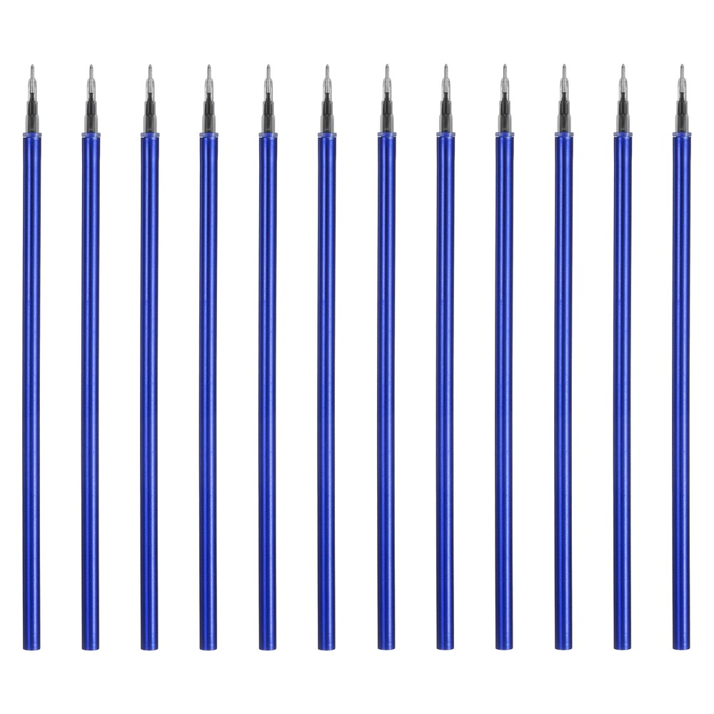 12Pack 0.5mm Gel Pen Refills for Coloring, Medium Point Pens Refills, Blue