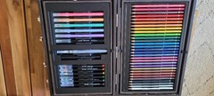 Art 101 Deluxe Wooden Calligraphy Art Set with Colored Pencils