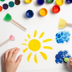 10pcs Sponge Brushes for Painting, Flower Head Foam Paintbrushes with Wooden …