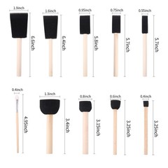 Foam Paint Brushes (48 Pack) 10 Sizes – Paint Sponge – Premium Foam Brushes -…