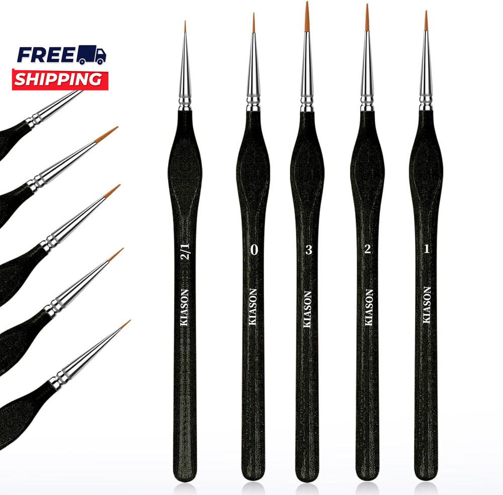 5PC Miniature Paint Brush for Fine Detailing Detail Paint Brushes Small Painting
