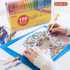 Shuttle Art 160 Pack Glitter Gel Pens, 80 Colors Glitter Gel Pens Set