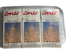 Vintage Conte Watercolor Pencils Paris France Art Sample Lot (3) 2 Packs 1991