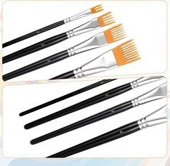 4Pcs Comb Artist Brush Set, Professional Artist Paintbrushes for