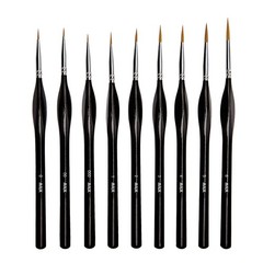 Detail Paint Brush 9pcs Mini Fine Tip Detailing Brushes Miniature Paints