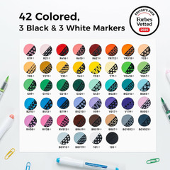 Acrylic Paint Markers Brush Tip: 48 Pack Automatic Ink Control Acrylic Markers H