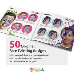 20-Color Face Painting Kit for Kids: Non-Toxic Water-Based Paints