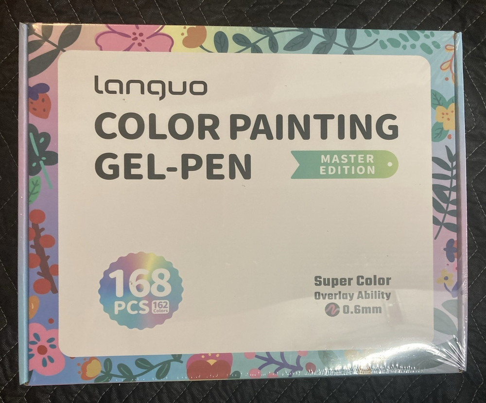 Languo 168 PCS Acrylic Gel Pens for Coloring Master Edition w/Overlay Ability