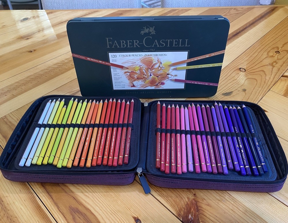 Faber Castell Polychromos 120 Count Colour Colored Pencils – 9201 Germany W/Case