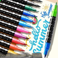 96 Colors Dual Tip Glitter Metallic Markers Art Pens DIY Craft Drawing Set