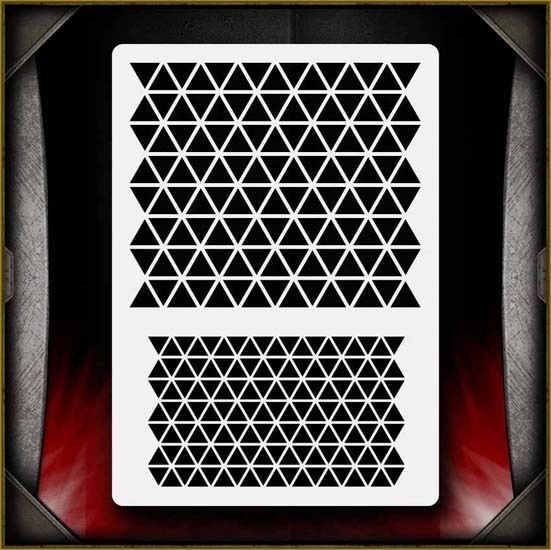 Triangle Pattern Texture Airbrush Stencil Template Airsick