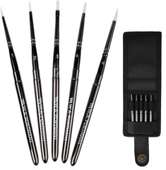 5-Pc Small Watercolor Brushes – Collapsible Synthetic Watercolor Paint Brushes