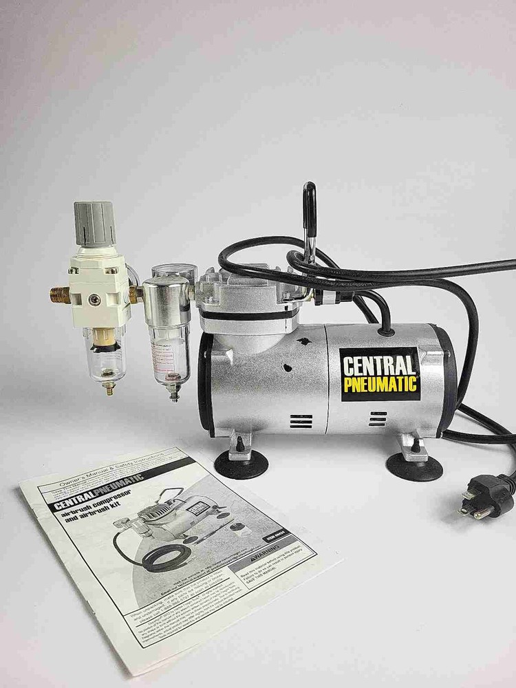 Central Pneumatic 58 PSI 1/5 HP Airbrush Compressor Model 69434 – No Spray Gun