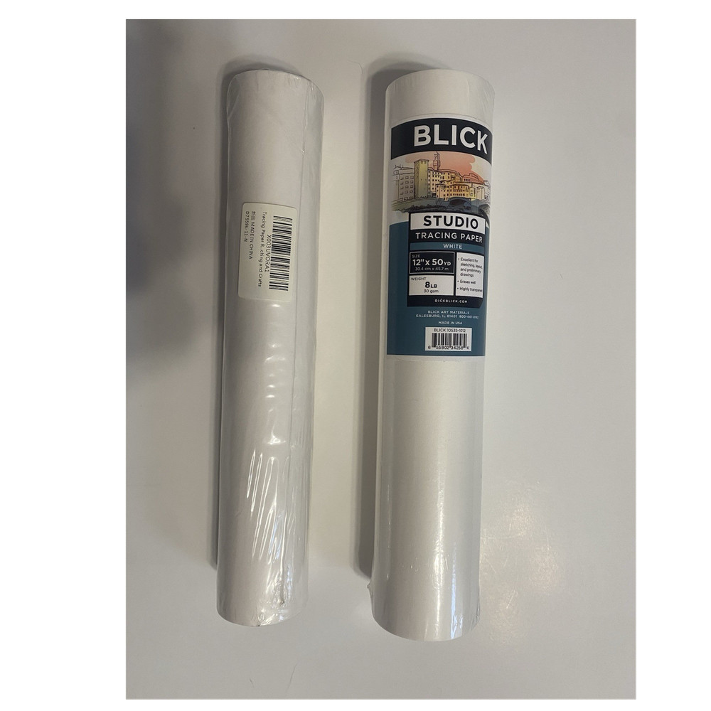 Blick Studio Tracing Paper Roll 12″ x 50 yd White Studio- SET OF 2