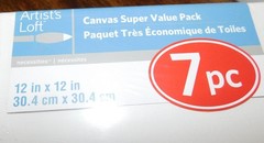 NEW Artist’s Loft 7 Canvas on Frames Super Value Pack 12 x 12″ White
