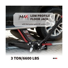 Maxority 3-Ton (6600lbs) Low-Profile Dual Pistons Heavy-Duty Steel Racing Flo…