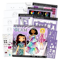 Sketch Set, Includes Sketch Pad with Stencils & Stickers, Fashion Glam Fashion